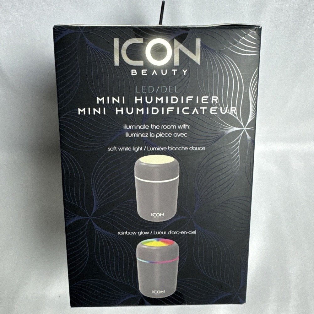 Icon Beauty Mini USB Humidifier LED Light Adjustable Cool Mist Rechargeable Desk - Picture 4 of 5